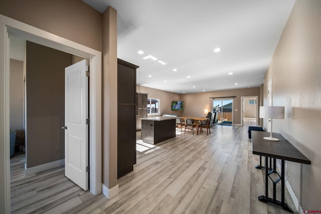 449 Birch St, Bayfield, CO 81122 - corridor with light wood-style floors, recessed lighting, and baseboards