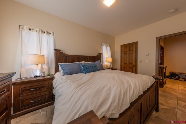 view of tiled bedroom