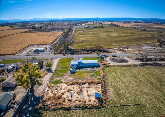 drone / aerial view with a rural view