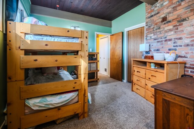 bedroom featuring carpet