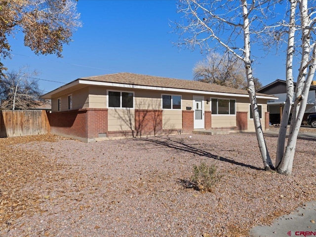 view of ranch-style house