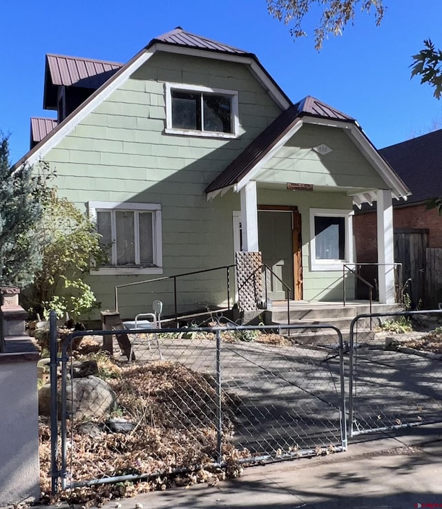 view of front of home with a porch