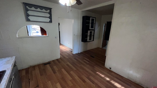 interior space featuring dark hardwood / wood-style flooring