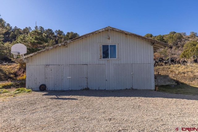 view of outdoor structure