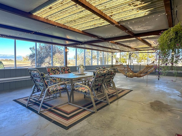 view of sunroom