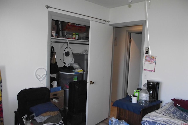 bedroom featuring a closet