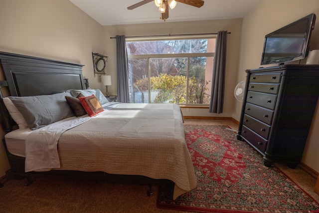 bedroom with ceiling fan