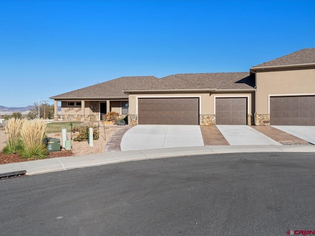 view of prairie-style home