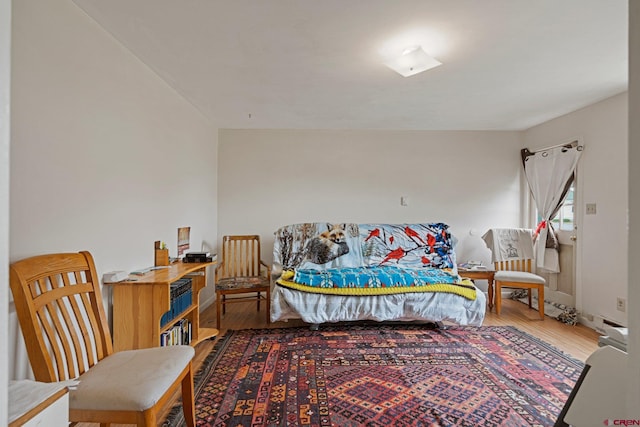 bedroom featuring wood-type flooring