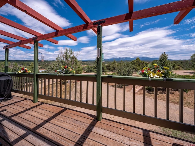 deck with a pergola