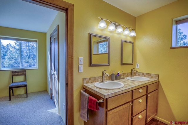 bathroom featuring vanity