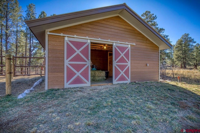 view of outdoor structure