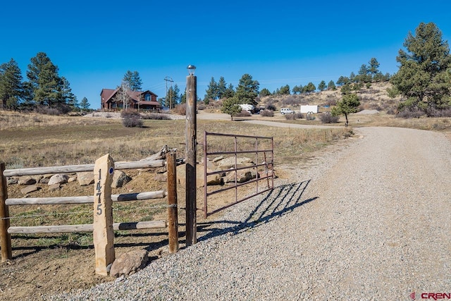 view of road featuring a rural view