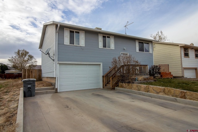 view of front of home featuring a garage