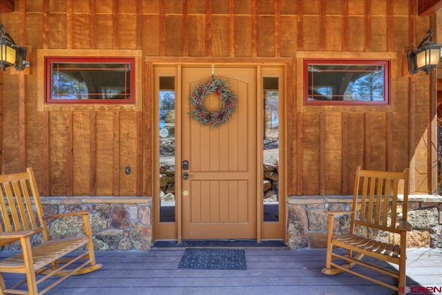 view of doorway to property