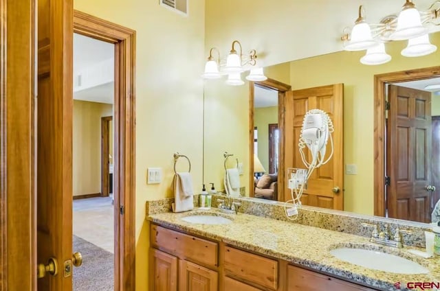 bathroom with vanity