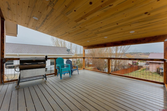 view of wooden terrace