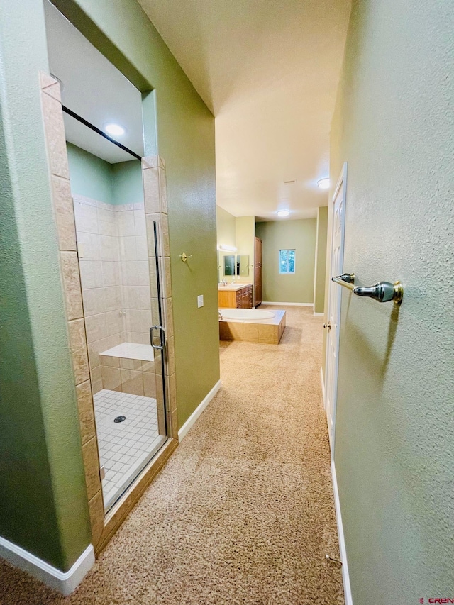 bathroom with an enclosed shower