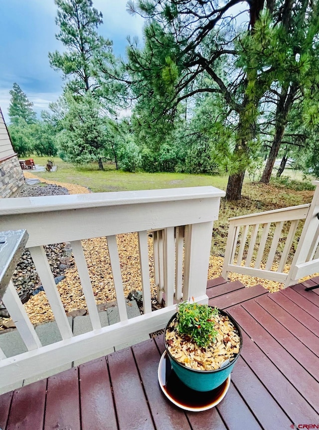 view of wooden terrace