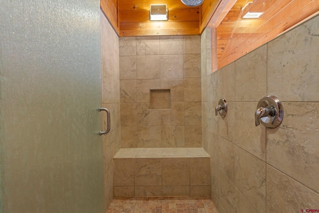 bathroom with walk in shower