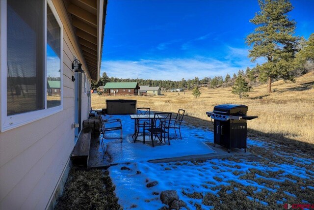 view of patio featuring area for grilling