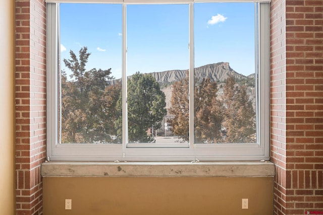 interior details with a mountain view