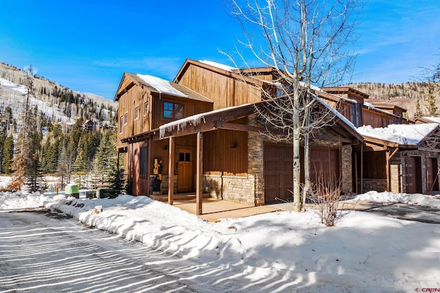 exterior space with a mountain view