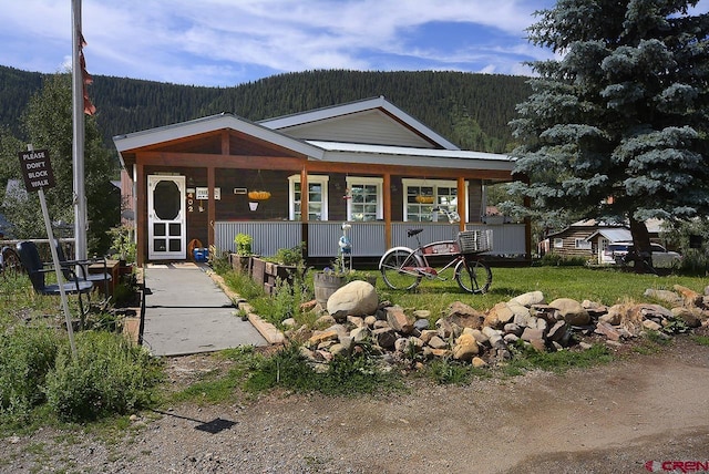 view of front of home featuring covered porch