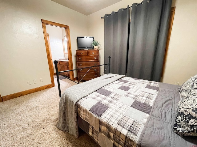 bedroom with carpet floors