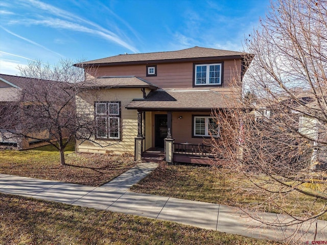 view of front of property featuring a porch