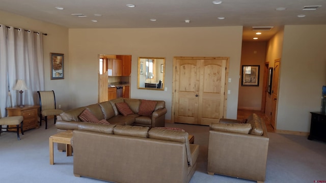 view of carpeted living room