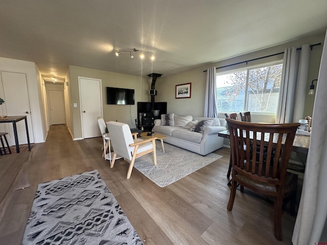 living room featuring hardwood / wood-style flooring