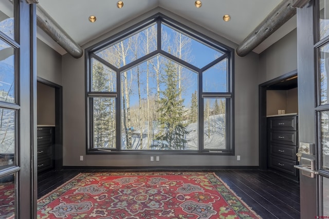 interior details featuring hardwood / wood-style flooring