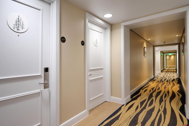 hallway featuring light hardwood / wood-style floors