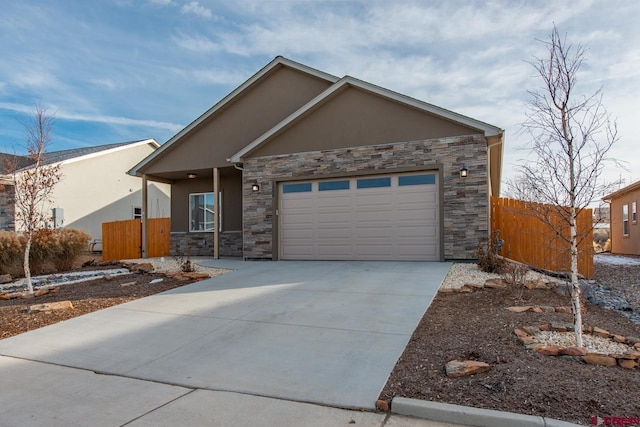 view of front facade featuring a garage