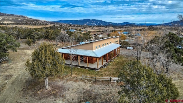 aerial view featuring a mountain view