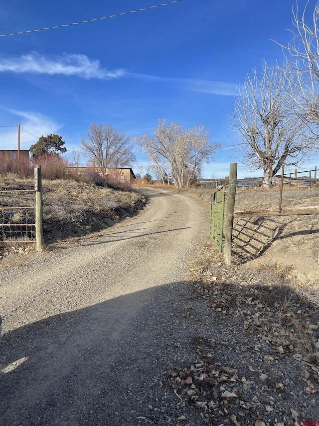 view of street featuring a rural view