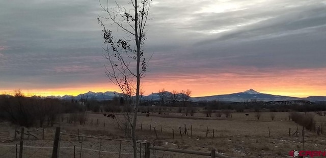 mountain view with a rural view