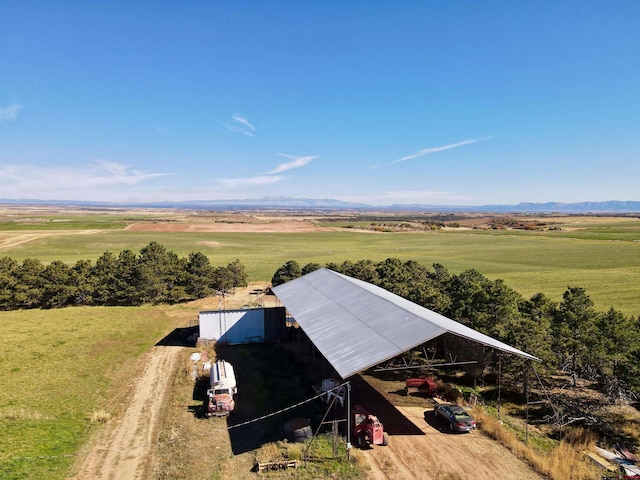 bird's eye view with a rural view