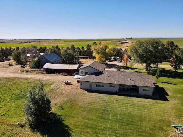 bird's eye view with a rural view