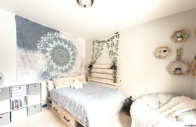 view of carpeted bedroom