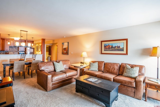 view of carpeted living room