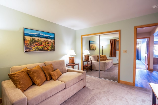 view of carpeted living room