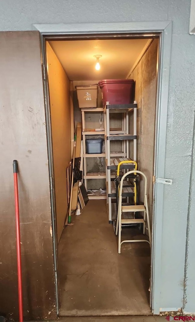 view of storage room