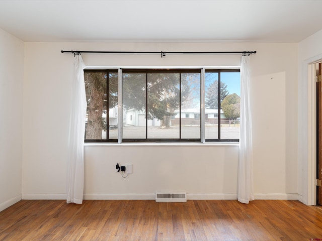 empty room featuring hardwood / wood-style floors