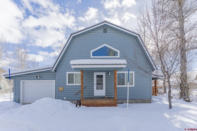 view of front of home featuring a garage