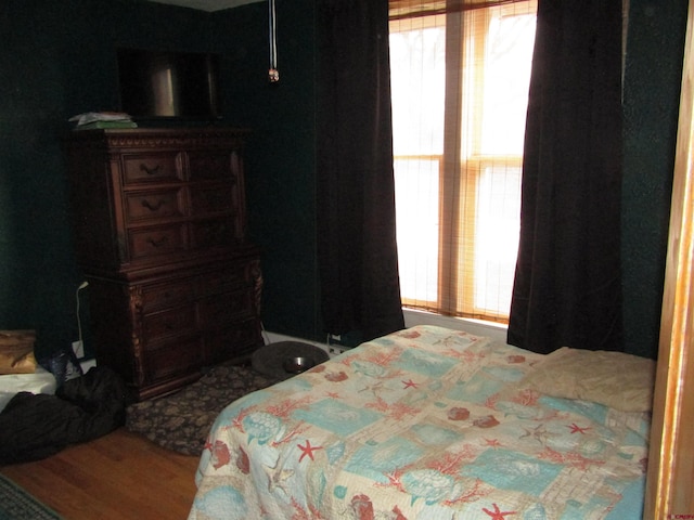 bedroom featuring wood-type flooring