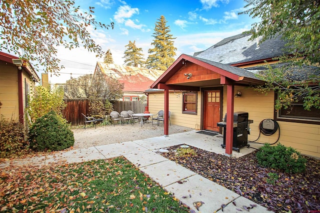 exterior space with a patio