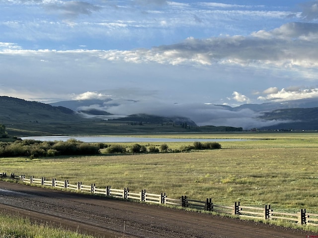 property view of mountains with a rural view