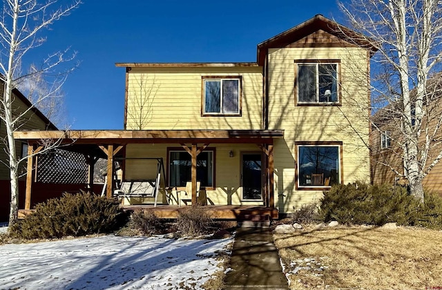 view of front of home featuring a porch